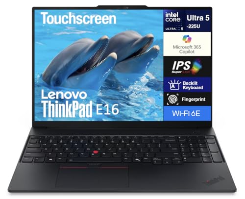 Lenovo ThinkPad E16 Gen 3 �r�W�l�X �m�[�g�p�\�R�� 16�C���` �^�b�`�X�N���[�� WUXGA IPS �f�B�X�v���C 300 nit (Intel Ultra 5-225U 6-Core 2.00GHz�A32GB DDR5�A512G