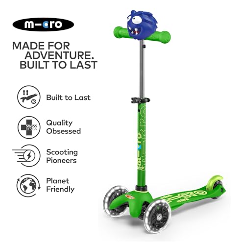 Micro Mobility Micro Scooter Buddy Monsters f&uuml;r Scooter aus Kunststoff in der Farbe Blau, ab 2 Jahren, AC4763