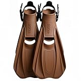 Tilos Technix Open Heel Travel Scuba Diving Snorkeling Fin (Terracotta, L/XL/ 9.5-10.5)