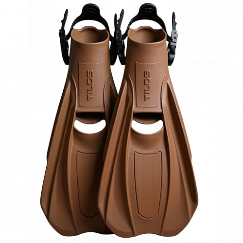 Tilos Technix Diving Fins for Adults - Open Heel Travel Snorkeling Fins