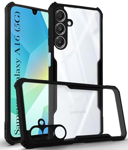 Image of Jkobi Back Cover Case for Samsung Galaxy A16 5G (Shockproof with Polycarbonate Clear Panel | Professional Black)