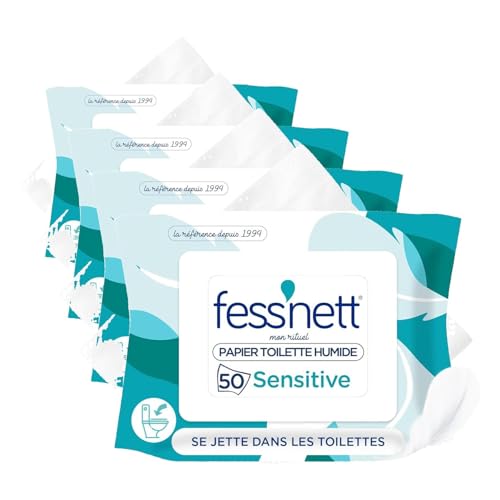 Fess Nett Fess'nett Papier Toilette Humidifié Sensitive 50 Pièces 1 Unité (Lot de 4)