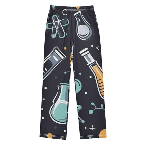 ZZXXB Chemical Formula Experiment Boys Long Pants Soft Trousers Elastic Waist Kids Lounge Bottoms with Pockets S-XL