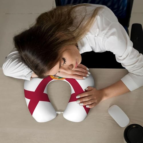 Almohada de viaje espuma memoria u-shaped suave miniatura 6