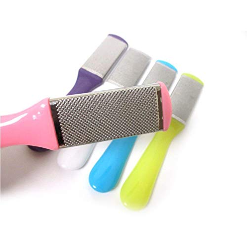 EXCEART Pedicure Vijl 2 Stuks Roestvrij Staal Dubbelzijdig Pedicure Rasp Scrubborstel Voetverzorging Tool - Afbeelding 4