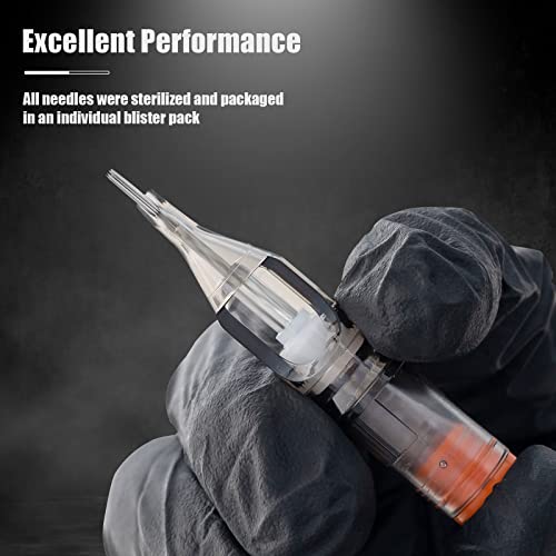 Image of EZ Tattoo Cartridge Needles - 20Pcs #12 (9RS) Standard Round Shader Medium Taper Disposable Tattoo Needles Cartridges for Rotary Tattoo Machine Pen Gun - Revolution