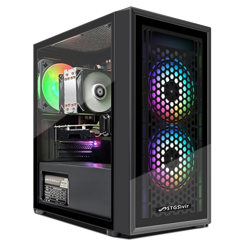 STGsivir ,PC Gaming,Ordenador de sobremesa i7 Xeon E5 up to 3.3GHz,Radeon RX 550 4G,16GB RAM,512GB SSD,WiFi,BT 5.0,3 Fans,Windows 10 H64