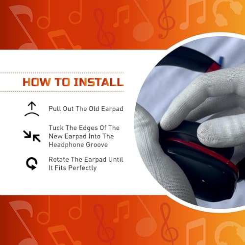 Image of Crysendo Headphone Cushion Pad Compatible with Mi Super Bass Wireless Headphones | 75mm X 55mm Replacement Mi Bass Headphones Cushion | Soft Foam & PU Leather Mi Super Bass Cushion (Black)