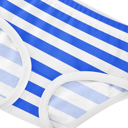 White Blue Stripe Toddler Girls's Underwear 2T4
