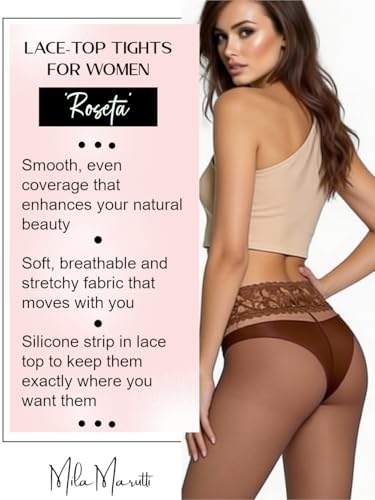 Image of Mila Marutti Sheer Tights for Women | Pantyhose Stockings Nylons | Made in EU
