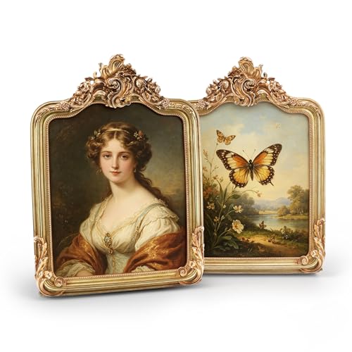AELS 8x10 Inch Vintage Picture Frame, Set of 2 Elegant