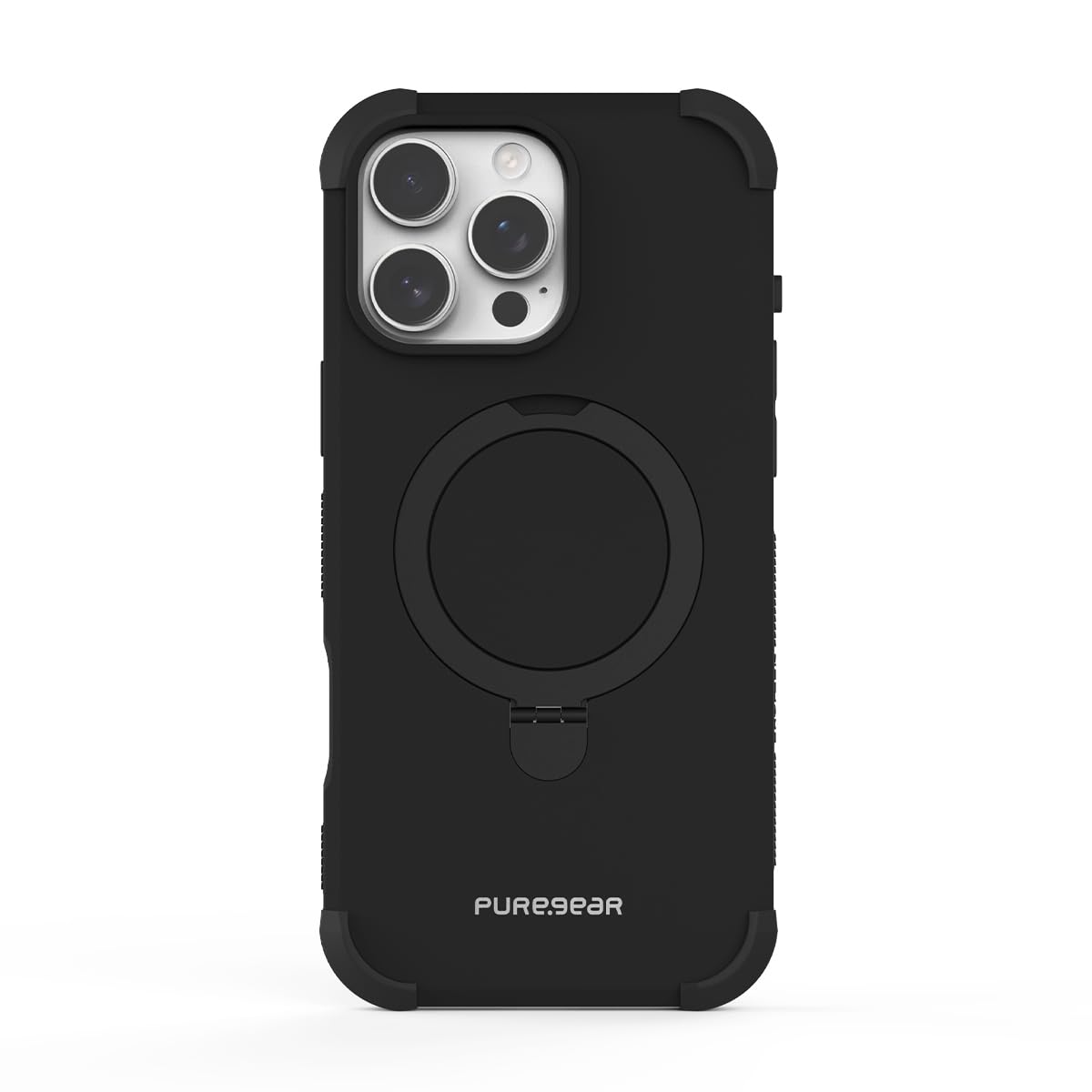 PureGear DualTek KIK - Magnetic Phone Grip Case for iPhone 16 Pro (2024), Military Tested and Approved, MagSafe Compatible, Heavy-Duty Durable