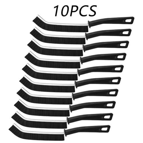 Pamtns Hard Bristle Crevice Cleaning Brush 10 Stück Spaltreinigungsbürste Eckenreinigungsbürsten Fugenreinigungsbürste mit Harten Borsten Fensterrillenbürste Multifunktionale Reinigungsbürste