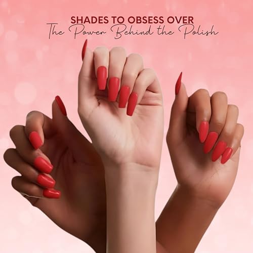 Image of Ellemen Co Classic Red Nail Paint 10 ML | High Gloss Salon Shine Nail Colour | Fast Dry Formula with Smooth Application | Long Lasting & Chip Resistant Finish | Rich Pigmented Red Shade for Everyday Wear, Parties & Special Occasions