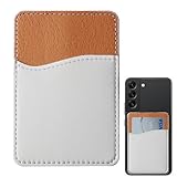 Titular de la tarjeta del teléfono móvil - Cartera para pegar - Adhesivo resistente a la abrasión/al desgaste - para tarjetas de crédito, licencia de conducir, facturas, mujeres y hombres, multicolor