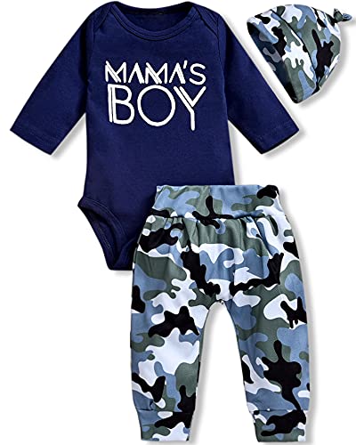 Image of Aalizzwell Preemie Newborn Infant Baby Boys Clothes Bodysuit Romper Pants Hats Outfit Fall Winter Set