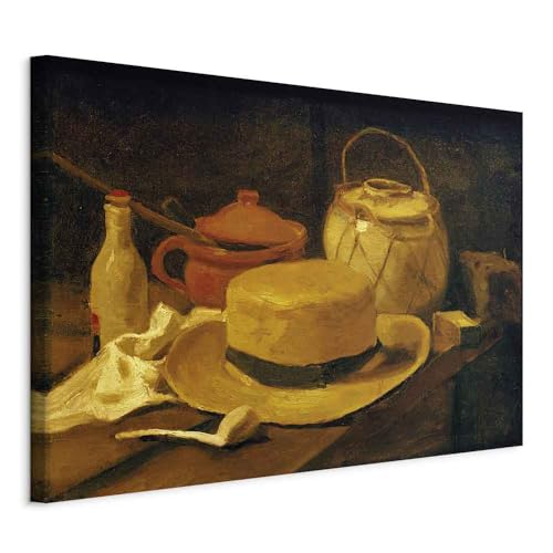 murando - Acoustic Canvas Wall Art Vincent Van Gogh 120x80 cm 1 piece - Picture With Acoustic Foam Sound Absorption Print Image Artwork Room Acoustics Soundproofing Still Life Straw Hat l-F-12395-b-a