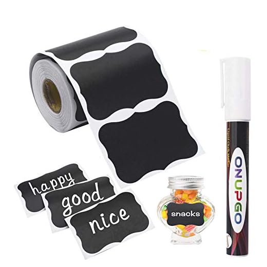 21+ Creative Office Candy Jar Ideas to Sweeten Your Workspace 4 ONUPGO Chalkboard Labels-180pcs Waterproof Reusable Blackboard Stickers with 1 Liquid Chalk Marker for Mason Jars, Parties Decoration, Craft Rooms, Weddings, Storage, Organize Your Home & Kitchen