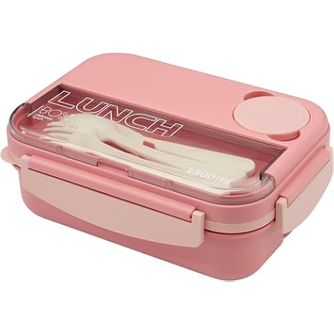 JIUFOXINO 1300ml Four-Compartment Bento Box Cover