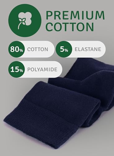 Cotton Knee High Socks for Kids, Long School Uniform Socks for Boys Girls & Toddlers | 3 to 14 Years Old (3 Pairs)4