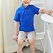 RUIBETYHUA Little Boys Girls Summer 100% Cotton Polo Shirts T Shirts Tops Baby Shirts Outfits,Blue,2-3Years