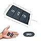 2pcs 3 Tasten Auto Fernbedienung Schlüsselanhänger Ersatz Tastenpads Schwarz Gummi für Schloss Entsperren Kofferraum Kompatibel mit VW Polo Golf 7 Skoda Karoq