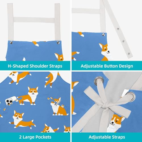 Tablier de cuisine motif corgi mignon One Large multicolore