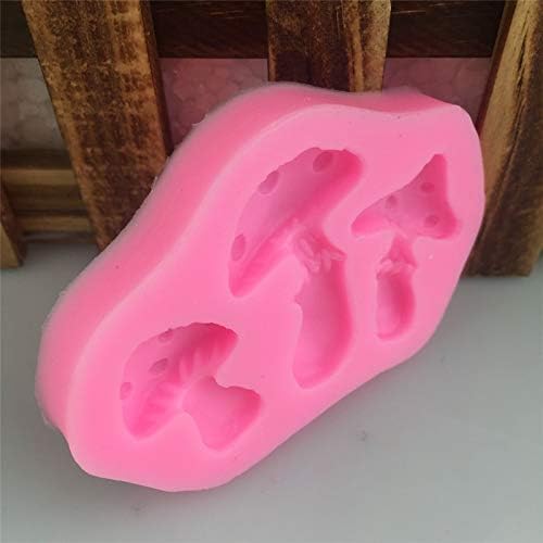 Miniatura 5 de Lindo molde de silicona en forma de hongo 3D para postres de bricolaje, chupitos de gelatina de cristal, molde de cubitos de hielo, hecho a mano,