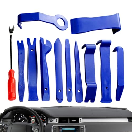 Outil de Démontage de Système Stéréo - Kit de 12 Outils de Dépose Autoradio | Clé Hôte de Navigation Démonteur de Fixation Ergonomique Pince à Clip pour...