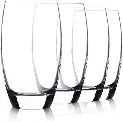 Luigi Bormioli Crescendo 20-Ounce Tumblers, Set Of 4, Crystal SON-hyx Glass, Made In Italy.