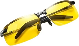 KACHEEG® Night & Day Vision Polarized Sunglasses | Men's Anti-Glare Square Shades with Metal Frame for Driving Price In India