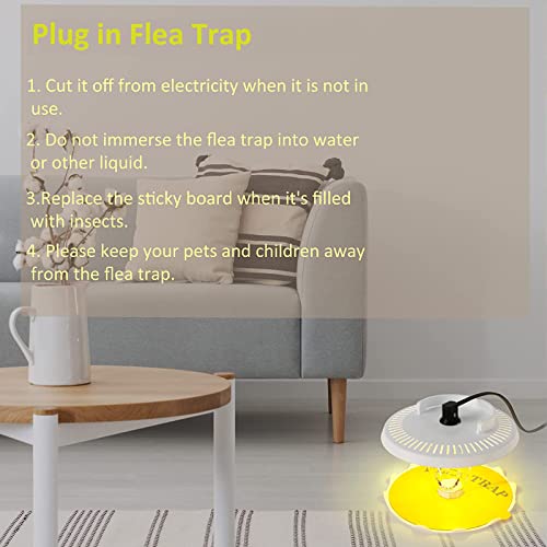 Redeo Flea Trap 2 Pack Bed Bug Traps With 4 Light Bulbs And 8 Sticky Glue Boards, Odorless Non-Toxic Flea Light Traps For Inside Your Home Safe For Kids & Pets #TOP7