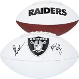 Marcus Allen Los Angeles Raiders Autographed Franklin Panel Football with "MVP 85" Inscription - Autographed Footballs