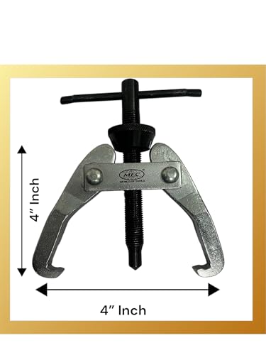 Image of MEC 2-Jaw Gear Bearing Puller - Removal Tool for Gears, Pulley, and Flywheel with Heavy Lock Nut and Spindle (4 inch (100mm))