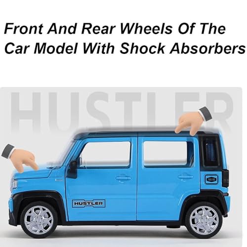 Image of Invite Enterprise 1:22 Scale Suzuki Hustler Diecast Model Car - Metal Toy Car with Openable Doors, Hood & Trunk, Pull Back Action, Realistic Miniature Vehicle Model for Kids & Collectors(Multicolor)