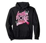 cute faith hope cure breast cancer awareness felpa con cappuccio