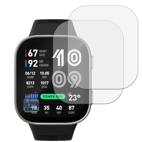Leipsden �t�B���� Amazfit Bip Max (2���Z�b�g) �Ή� �ی�t�B���� �u���[���C�g�J�b�g �ڂɗD���� ���˒ጸ ���{��