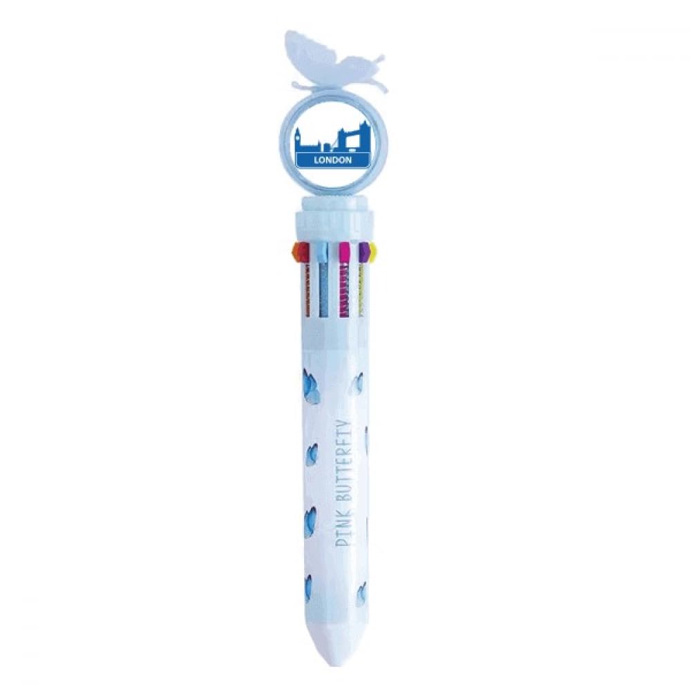 Stylo souvenir Londres Angleterre multicolore bleu à offrir - 4