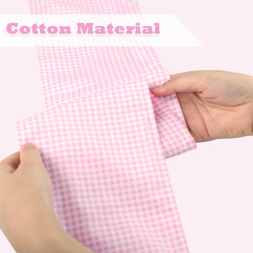 Image of Newborn Swaddle Sash, Soft Cotton Bow Decorative Strap for Swaddles, Adorable Maternity Bow Sash, 70x5.5 Inch, Pink Plaid