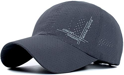 ハンエイスアイス メッシュ キャップ スポーツ 帽子 UVカット 速乾 軽薄 通気性 おしゃれ 野球 アウトドア 日よけ 男女兼用 多色選択 H686 つば長さ7.5cm (ダークグレー)