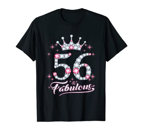 56 E & Fabulous 1965 56 ° compleanno regalo Tee per le donne Maglietta