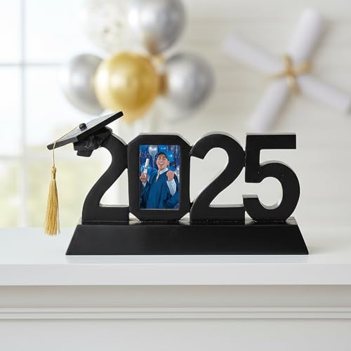 Fun Express 8" x 5" 2025 Graduation Black Resin Picture Frame with Tassel by Fun Express - Used condition - Image 4