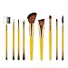 Produktbild ICHQ Professionelle Hochwertige 9 STÜCKE weich Gelb Kosmetik Make-Up Pinsel Pinsel Foundation Puder Lidschatten Pinsel Set (A)