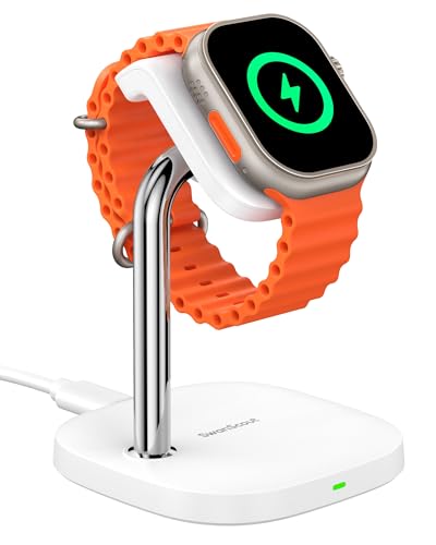 Cargador magnético Apple Watch 9 inalámbrico rápido SwanScout blanco