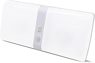 Facon Square RV Motion Sensor Light - 7W 500LM Cool White (4000K) 12V Interior Lighting, Double Dome LED Ceiling Lights for RV Bathroom Hallway Camper Boat
