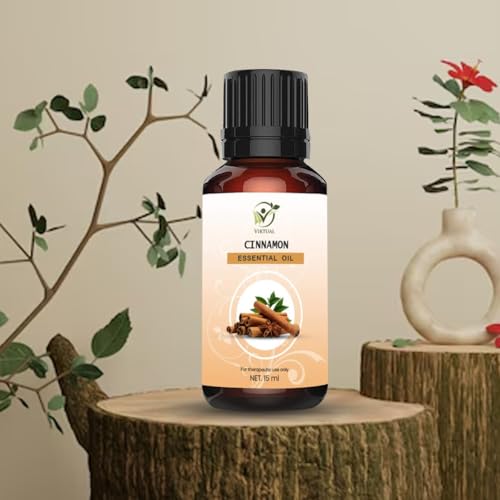 Image of VIRTUAL Cinnamon Bark Essential Oil 15ml Pure Natural Therapeutic Grade Aromatherapy Oil for Diffuser Skin Care Candle Soap Bath Bomb DIY Use
