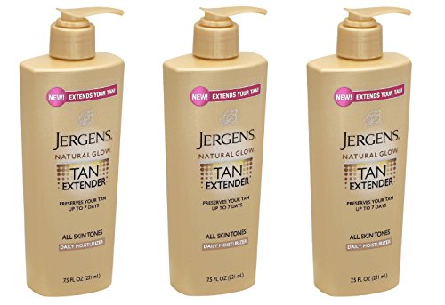 Natural Glow Tan Extender Daily Moisturizer, 7.5 Ounce (Pack of 3) + 1 FREE Bath puff On A Rope