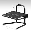 VIVO Ergonomic Height Adjustable Foot Rest Relief Platform, Elevated Stool for Comfortable Sit to Stand Workstation, Non-Slip Surface, Portable, Home Office Classroom Use, Black, STAND-FT01