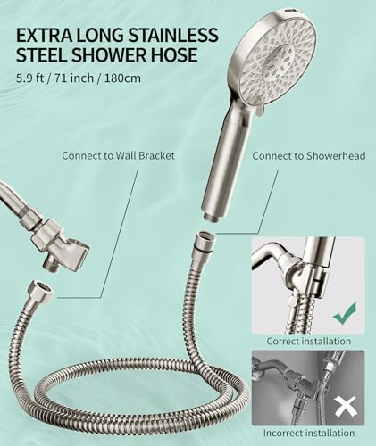SR SUN RISE Filtered Shower Head with Handheld High Pressure 9 Spray Mode Showerhead Detachable Shower Head Water Softener Filters Beads for Hard Water Remove Chlorine - Image 8