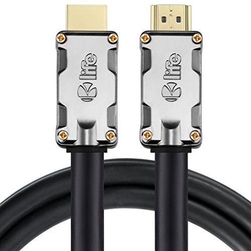 4k HDMI Cable 60ft - 24AWG HDMI Cord - Supports 4K@30Hz, 2160P, 1080P, 3D, HDCP2.2, Ethernet and ARC (Black)